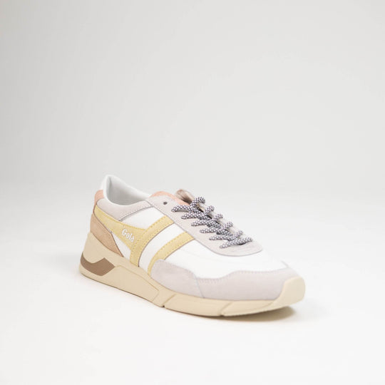 Gola Classics Women's Eclipse Pure Sneakers - White/Lemon/Pearl Pink - One Revolver Surfboards