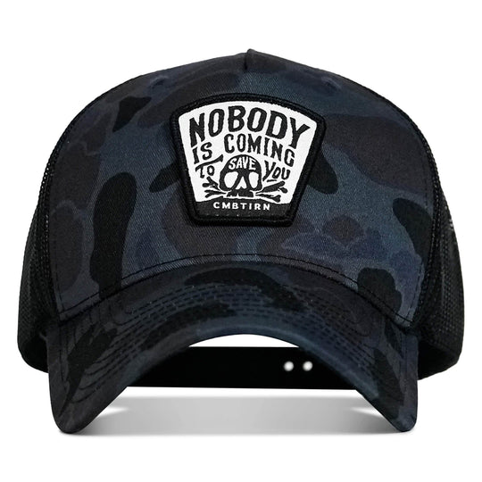 Nobody Is Coming To Save You Skull Patch Snapback Hat - One Revolver Surfboards