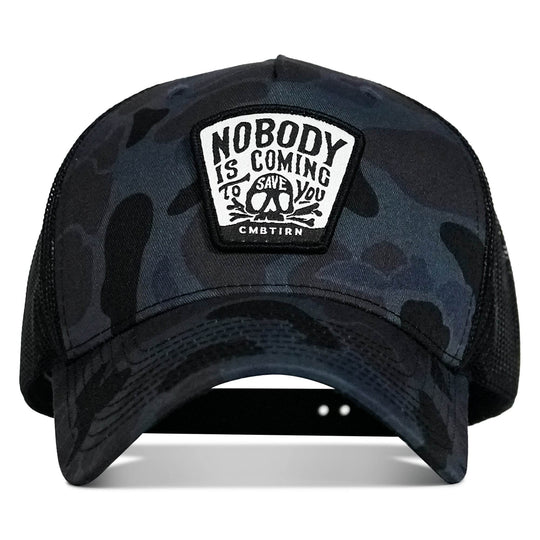 Nobody Is Coming To Save You Skull Patch Snapback Hat - One Revolver Surfboards