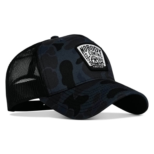 Nobody Is Coming To Save You Skull Patch Snapback Hat - One Revolver Surfboards