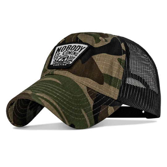 Nobody Is Coming To Save You Skull Patch Ripstop Snapback - One Revolver Surfboards