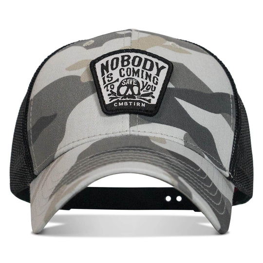 Nobody Is Coming To Save You Skull Patch Snapback Hat - One Revolver Surfboards