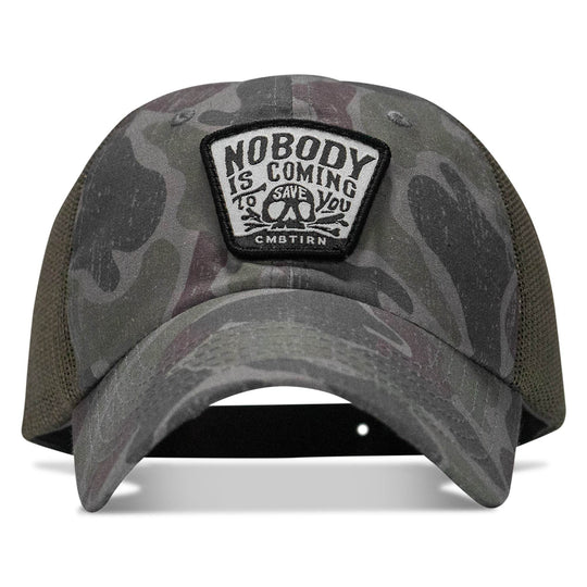 Nobody Is Coming To Save You Skull Patch Ripstop Snapback - One Revolver Surfboards