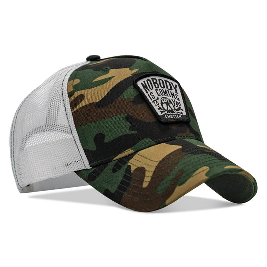 Nobody Is Coming To Save You Skull Patch Snapback Hat - One Revolver Surfboards