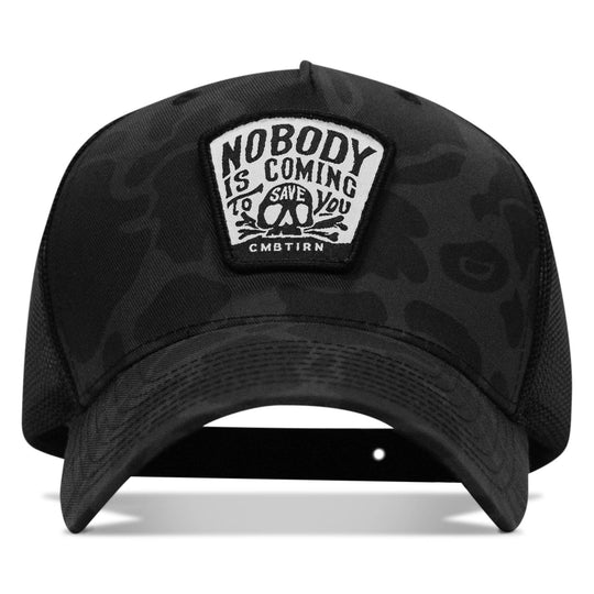 Nobody Is Coming To Save You Skull Patch Snapback Hat - One Revolver Surfboards