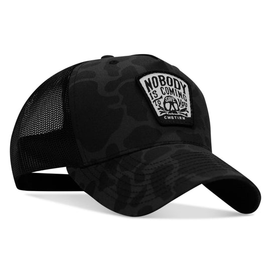 Nobody Is Coming To Save You Skull Patch Snapback Hat - One Revolver Surfboards
