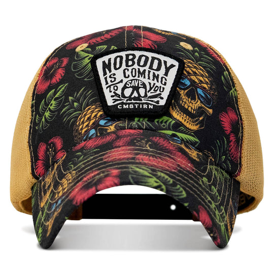 Nobody Is Coming To Save You Skull Patch Ripstop Snapback - One Revolver Surfboards