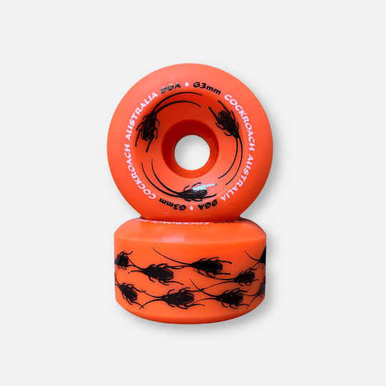 COCKROACH ORIGINAL ORANGE 63mm 96A SKATEBOARD WHEELS - One Revolver Surfboards