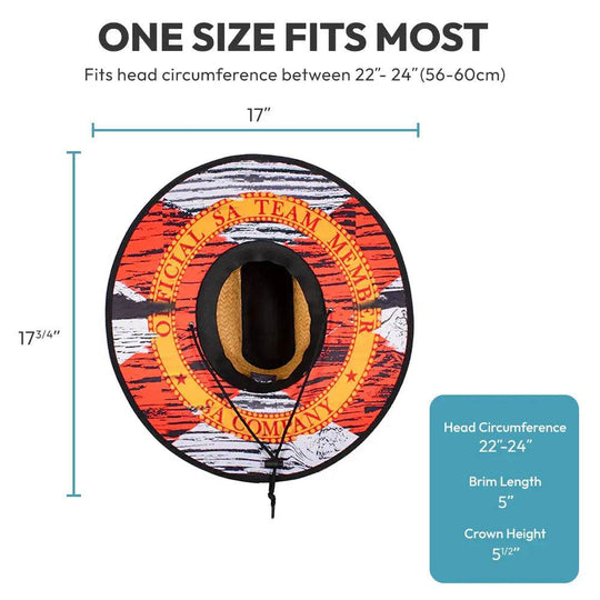 Palms Under Brim Straw Hat - One Revolver Surfboards