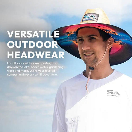 Palms Under Brim Straw Hat - One Revolver Surfboards