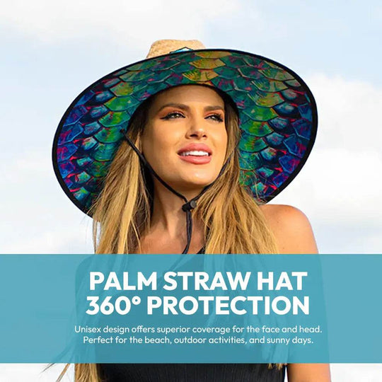 Palms Under Brim Straw Hat - One Revolver Surfboards