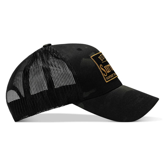 Refuse To Surrender Black/Gold Patch Snapback HAT - One Revolver Surfboards