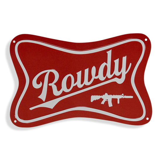 Rowdy Wall Mounting Metal Sign - One Revolver Surfboards