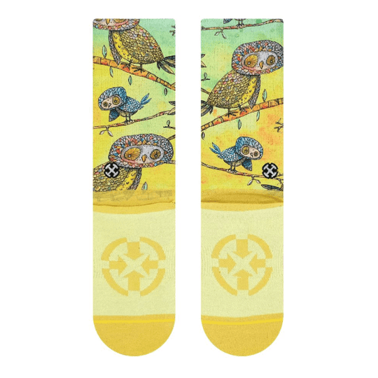 Merge4 Owls Animal Crew Socks with Art by Otis Link - One Revolver Surfboards