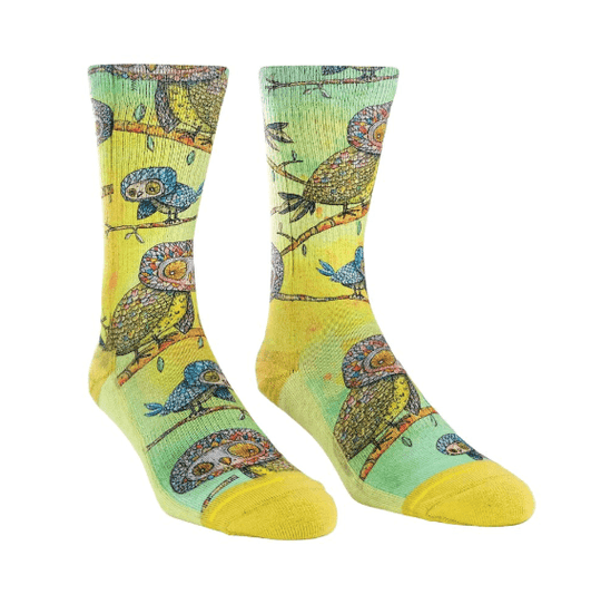 Merge4 Owls Animal Crew Socks with Art by Otis Link - One Revolver Surfboards