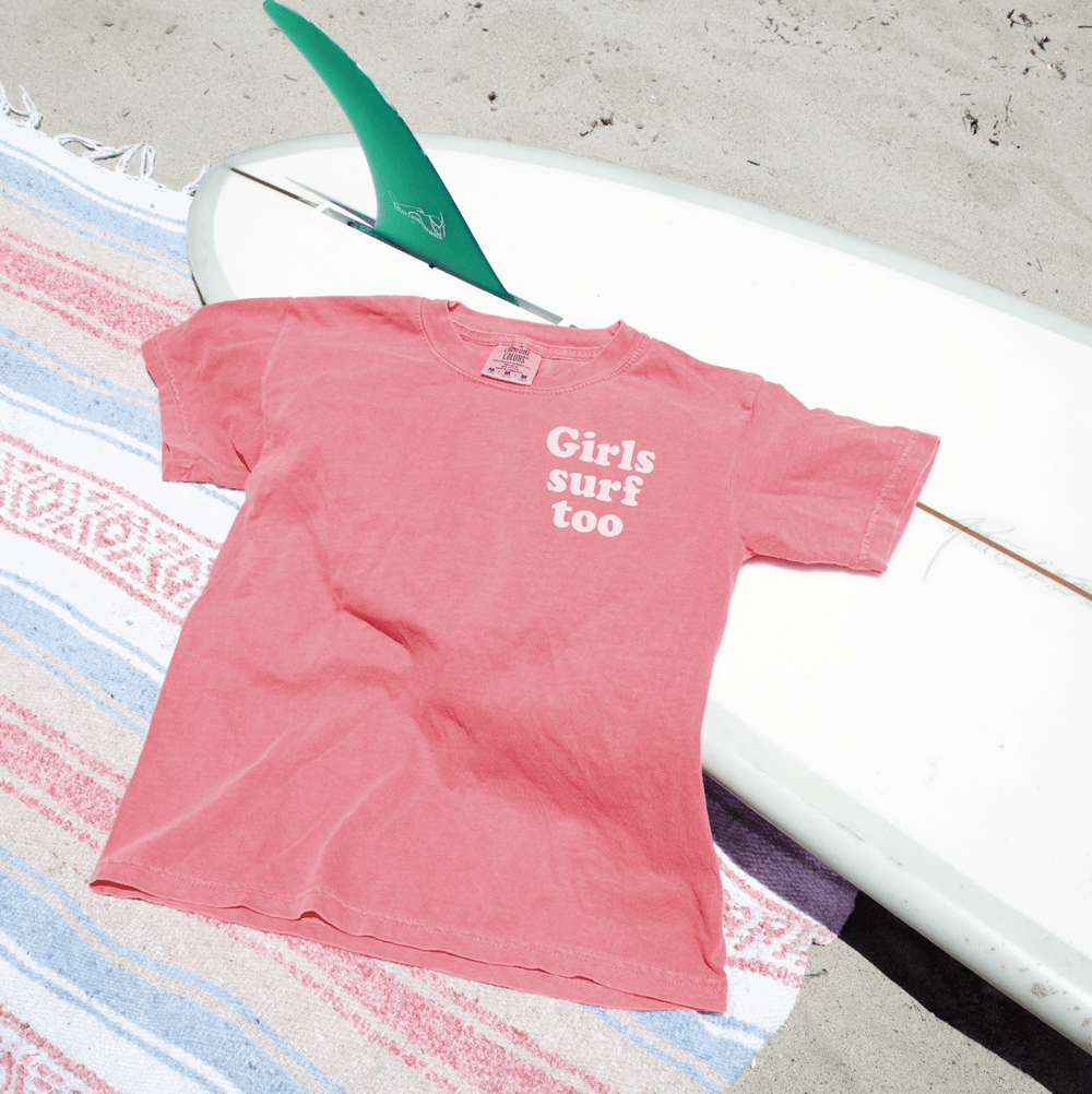 Girls Surf Too Adult Tee - One Revolver Surfboards