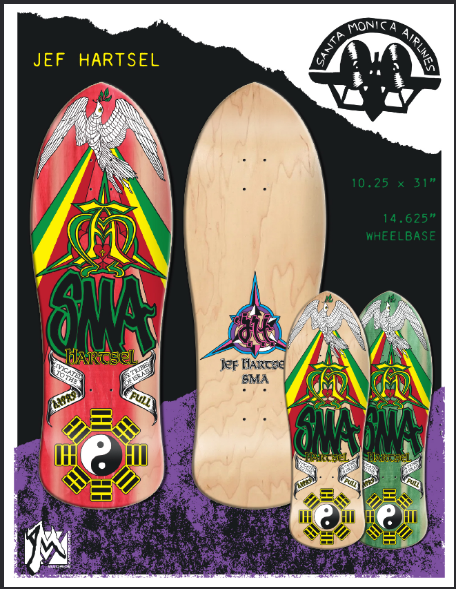 SMA Hartsel Natural Stain 10.25" Skateboard Deck