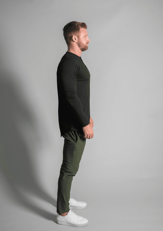 L/S Henley Curved Hem - One Revolver Surfboards