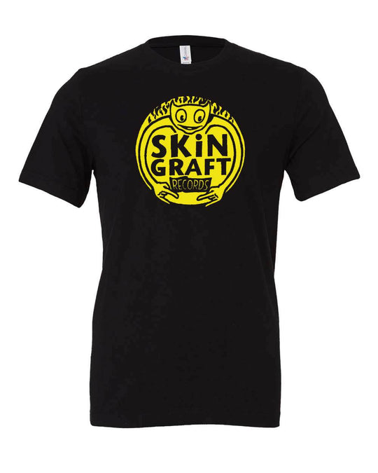 SKiN GRAFT Records “Logo” T-Shirt w/ Yellow INK - One Revolver Surfboards