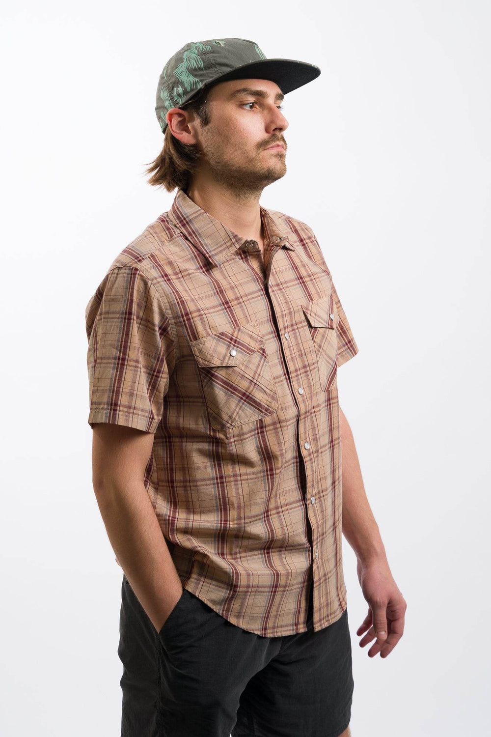Brixton Wayne Western Short Sleeve Shirt - Western Plaid - One Revolver Surfboards