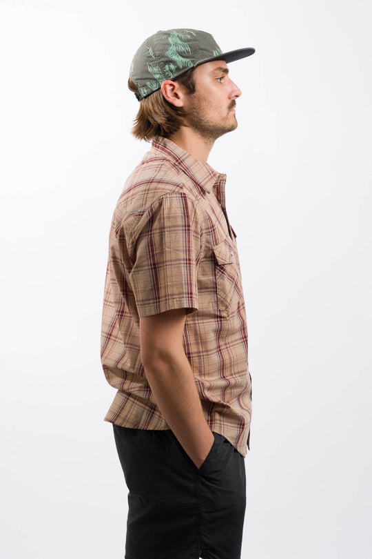 Brixton Wayne Western Short Sleeve Shirt - Western Plaid - One Revolver Surfboards