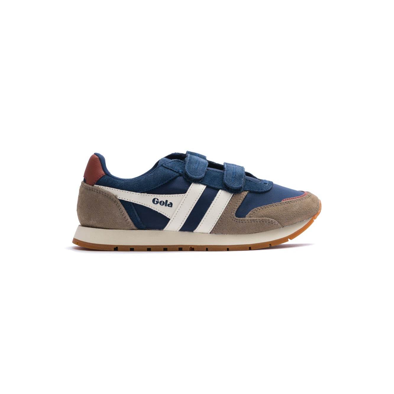 Gola Classics Kids' Austin Strap Sneakers - Navy/Rhino/Off White - One Revolver Surfboards