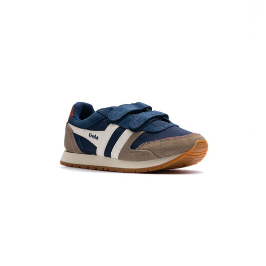Gola Classics Kids' Austin Strap Sneakers - Navy/Rhino/Off White - One Revolver Surfboards