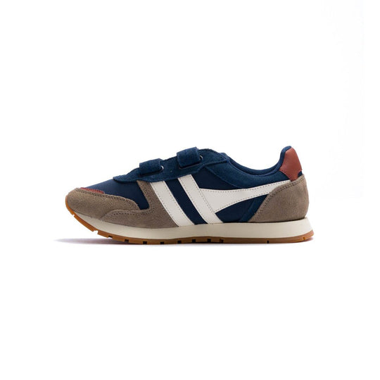 Gola Classics Kids' Austin Strap Sneakers - Navy/Rhino/Off White - One Revolver Surfboards