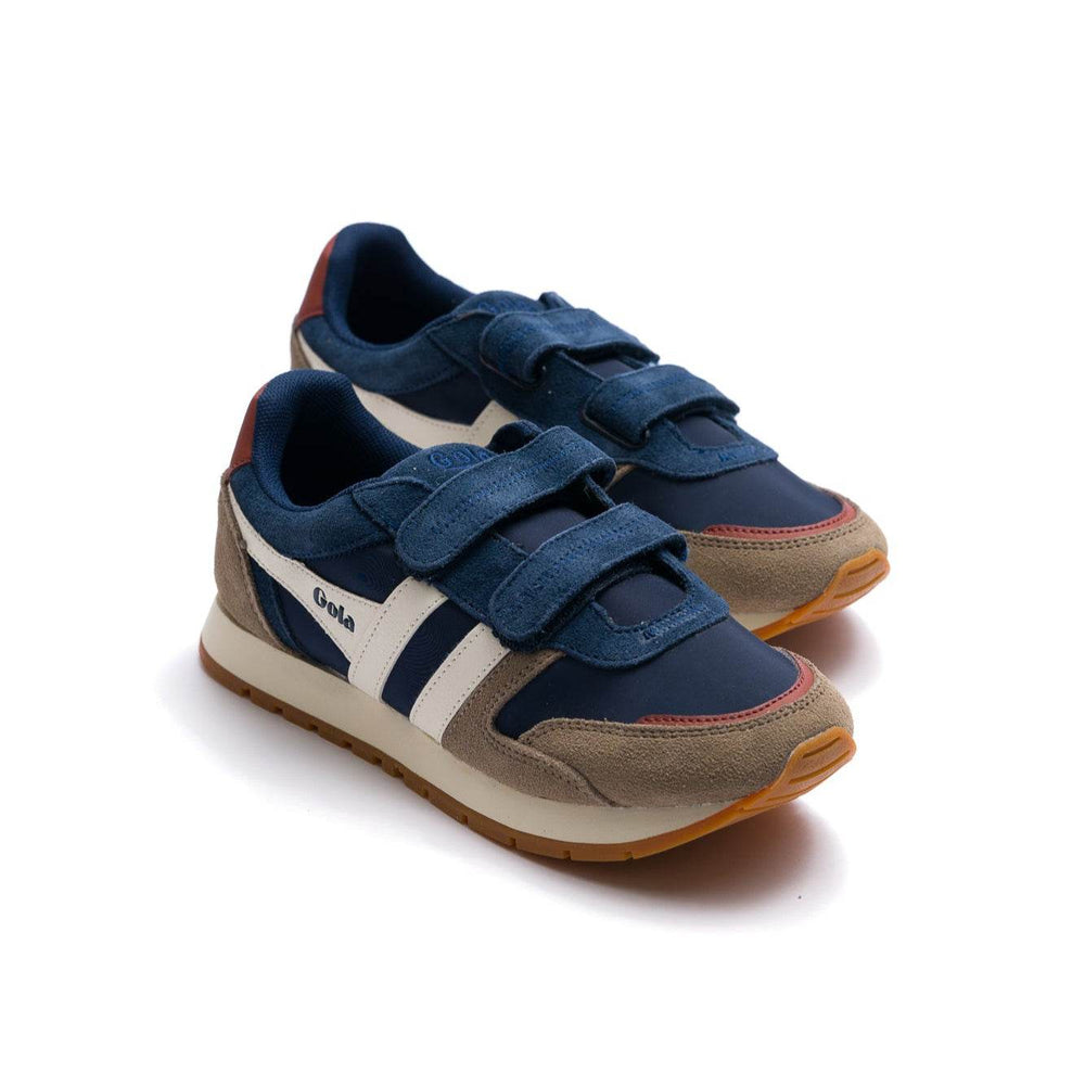 Gola Classics Kids' Austin Strap Sneakers - Navy/Rhino/Off White - One Revolver Surfboards