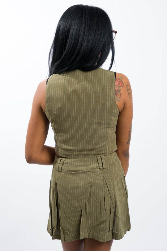 Nia Elizabeth Vest & Nico Skirt - Khaki (SOLD SEPARATELY!) - One Revolver Surfboards