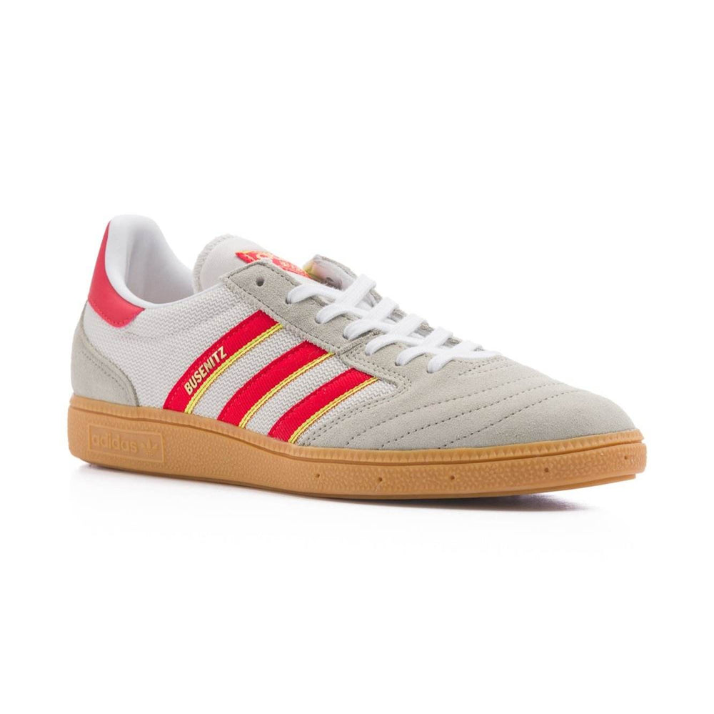 Adidas Skateboarding Busenitz Vintage Men's Skate Shoe - Feather Grey/Red/Orbit Grey - One Revolver Surfboards