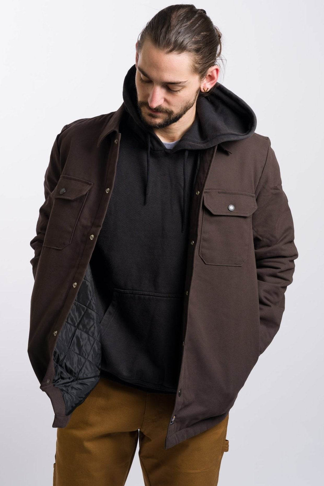 Dickies Skateboarding Heavyweight Duck Shirt - Dark Brown - One Revolver Surfboards