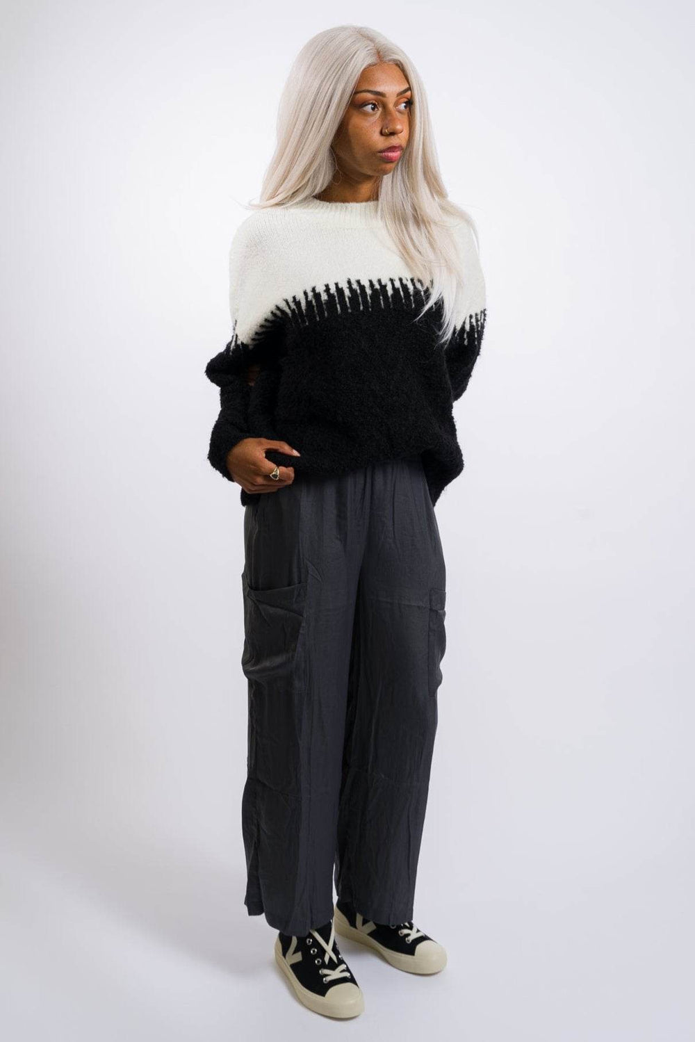 Grade & Gather Satin Cargo Pants - Dark Slate - One Revolver Surfboards