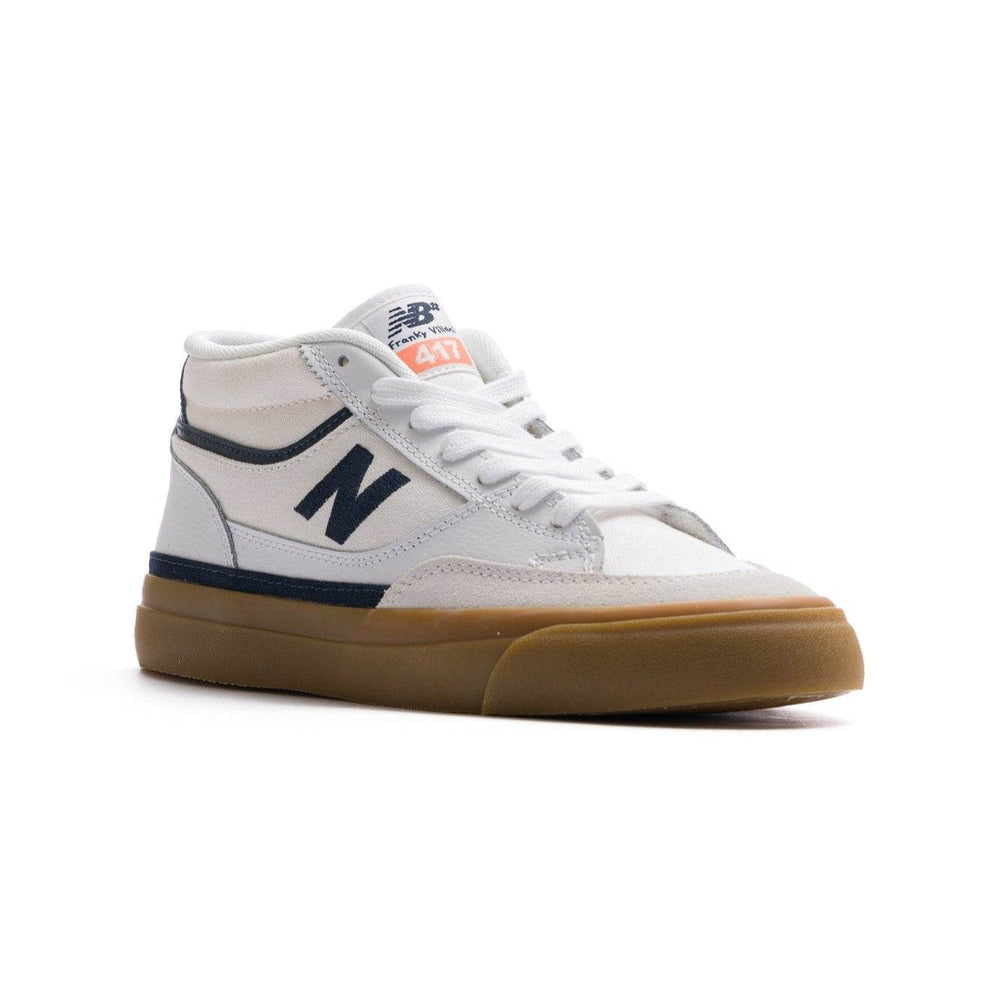New Balance Numeric Franky Villani 417 - White with Navy - One Revolver Surfboards