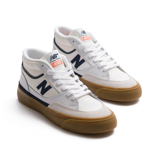 New Balance Numeric Franky Villani 417 - White with Navy - One Revolver Surfboards