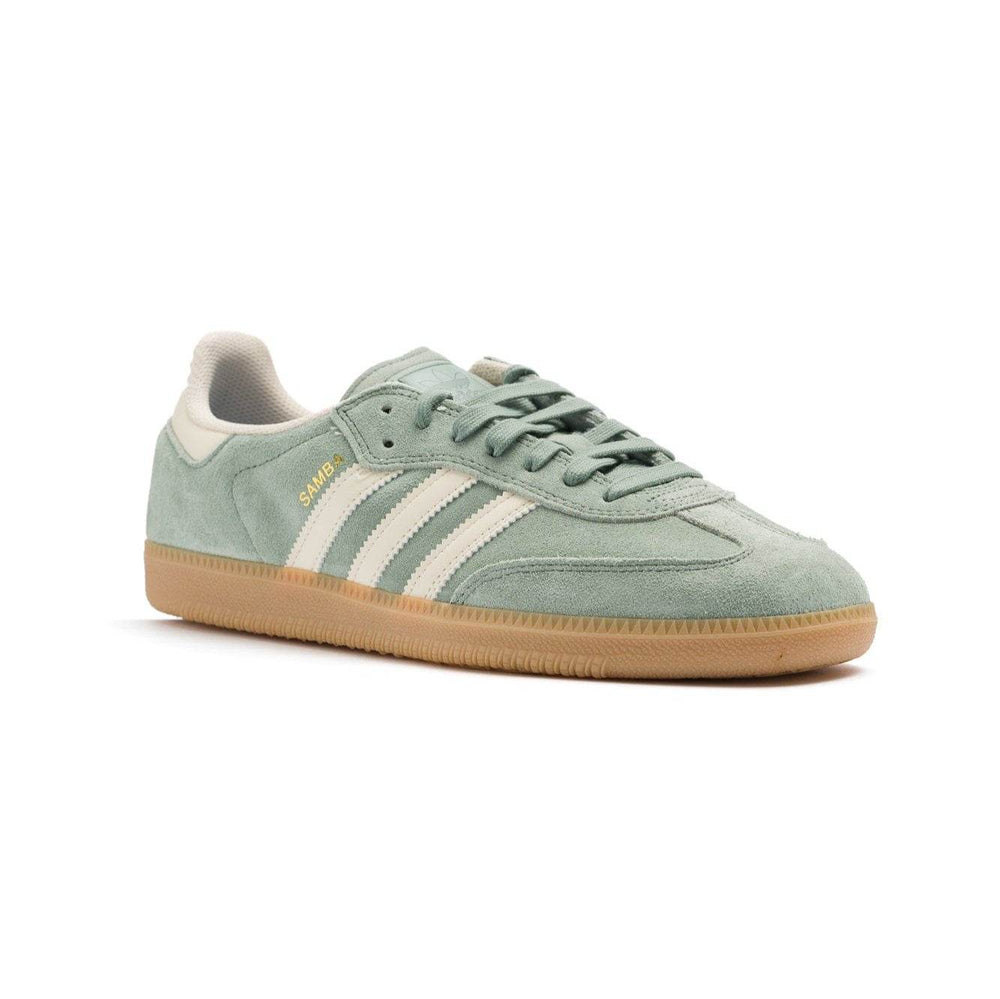Adidas Skateboarding Samba ADV Men's Skate Shoe - Silver Green/White/Metallic Gold - One Revolver Surfboards