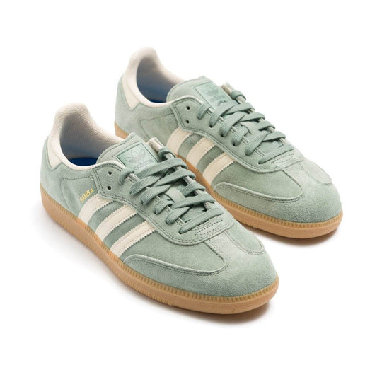 Adidas Skateboarding Samba ADV Men's Skate Shoe - Silver Green/White/Metallic Gold - One Revolver Surfboards