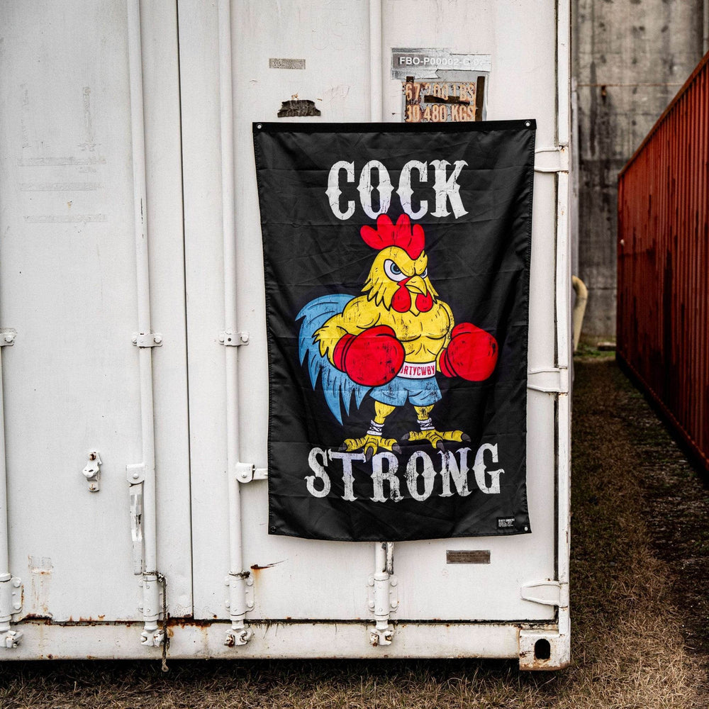 Cock Strong Boxing Chicken 3' X 5' Flag - One Revolver Surfboards