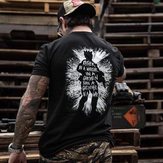 Rather Be A Warrior In A Garden Than A Gardener In A War Men's T-Shirt - One Revolver Surfboards