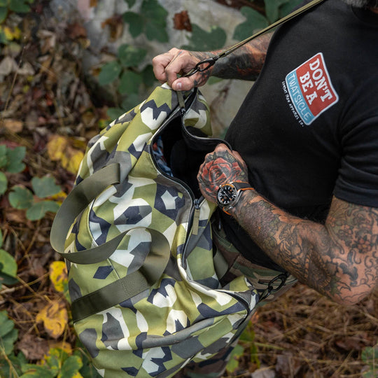 Waterproof XL 57.5L Waxed Duffle Bag - One Revolver Surfboards