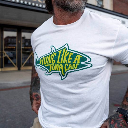 Hung Like A Tuna Can Men's T-Shirt - One Revolver Surfboards