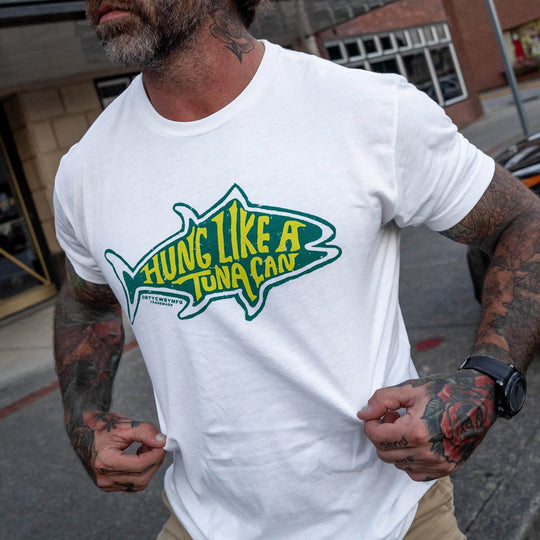 Hung Like A Tuna Can Men's T-Shirt - One Revolver Surfboards