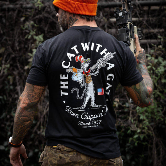 The Cat With A Gat Remix Men's T-Shirt - One Revolver Surfboards