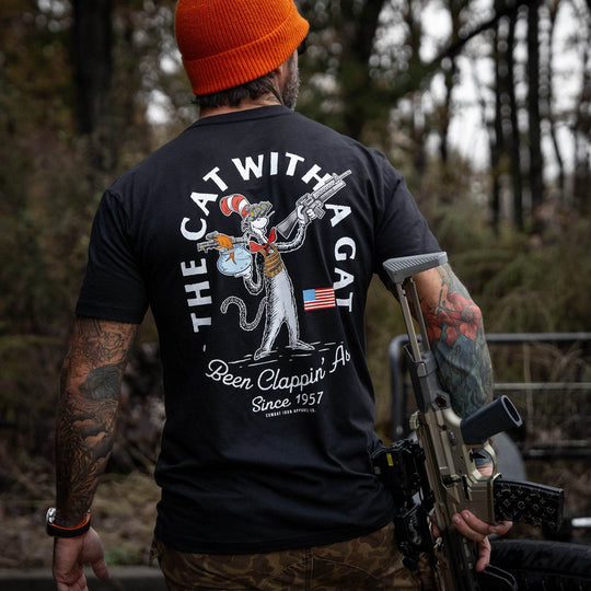 The Cat With A Gat Remix Men's T-Shirt - One Revolver Surfboards