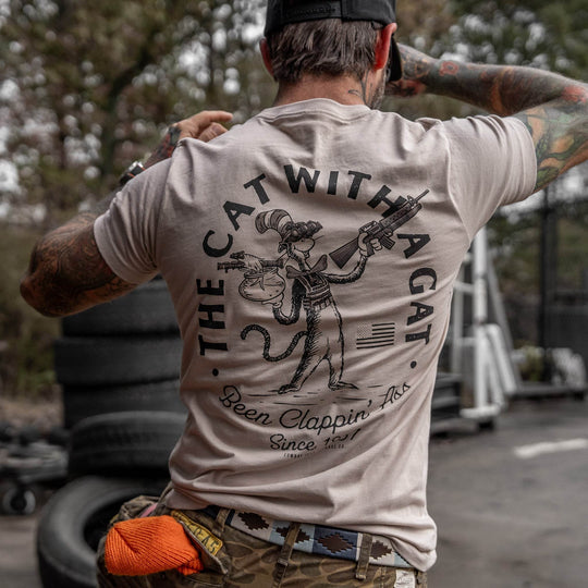 The Cat With A Gat Remix Men's T-Shirt - One Revolver Surfboards