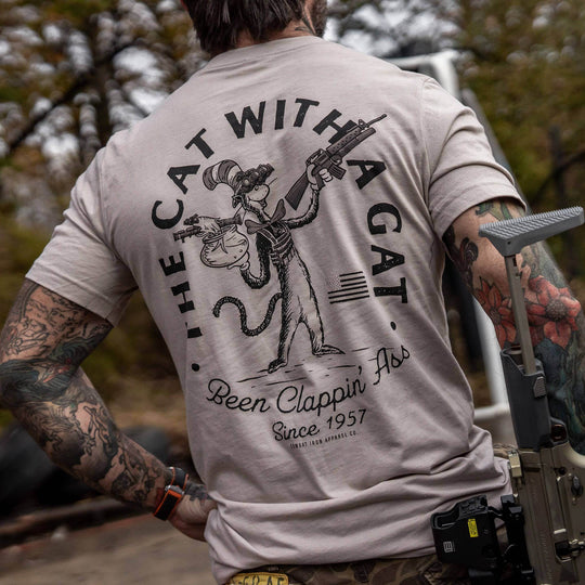 The Cat With A Gat Remix Men's T-Shirt - One Revolver Surfboards