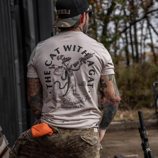 The Cat With A Gat Remix Men's T-Shirt - One Revolver Surfboards