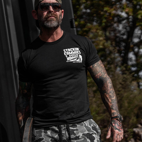 Stackin' Commies & Bangin' Mommies Men's T-Shirt - One Revolver Surfboards