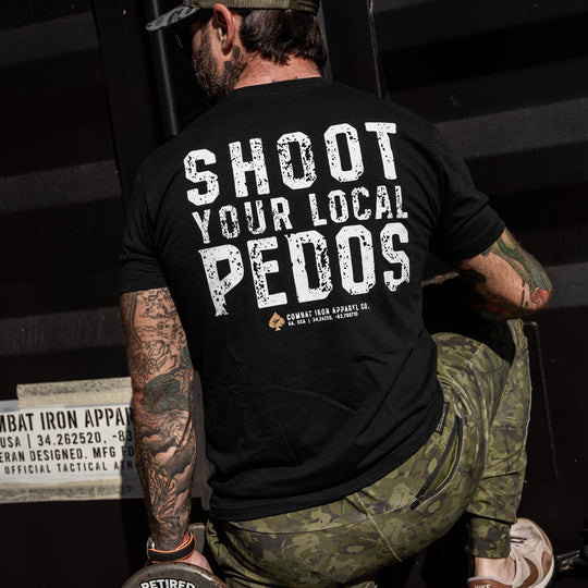 Shoot Your Local Pedos Men's T-Shirt - One Revolver Surfboards