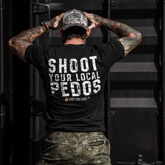 Shoot Your Local Pedos Men's T-Shirt - One Revolver Surfboards